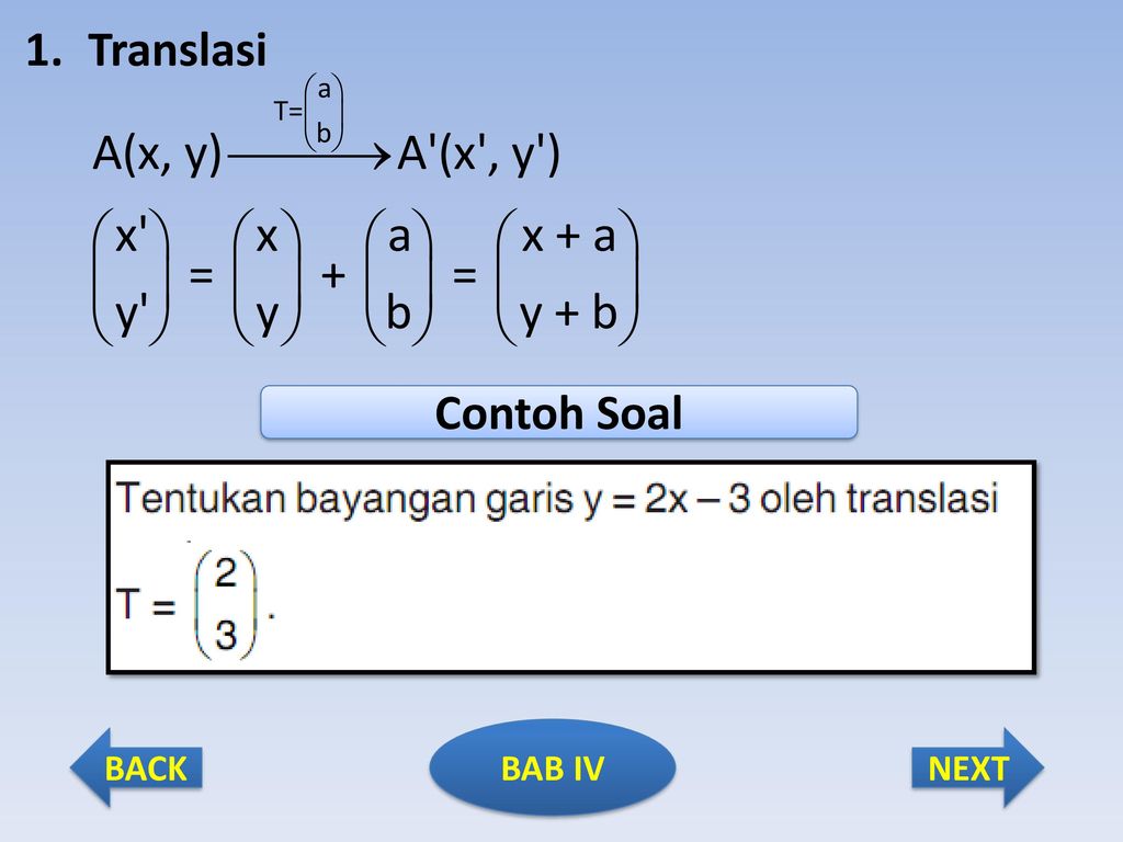 Detail Contoh Soal Translasi Nomer 33