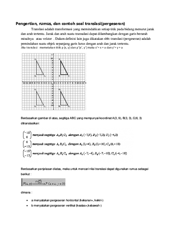 Detail Contoh Soal Translasi Nomer 6