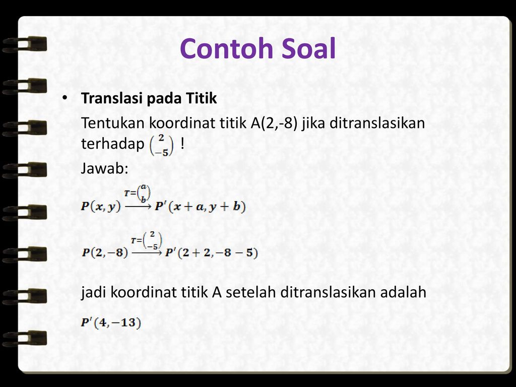 Detail Contoh Soal Translasi Nomer 7