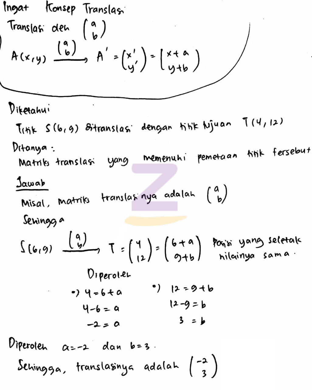 Detail Contoh Soal Translasi Nomer 8