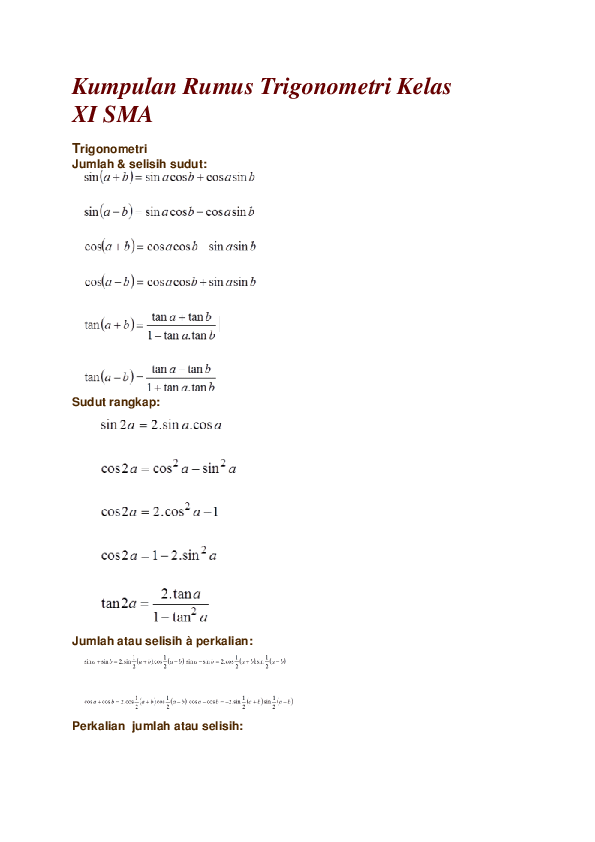 Detail Contoh Soal Trigonometri Kelas 11 Nomer 16