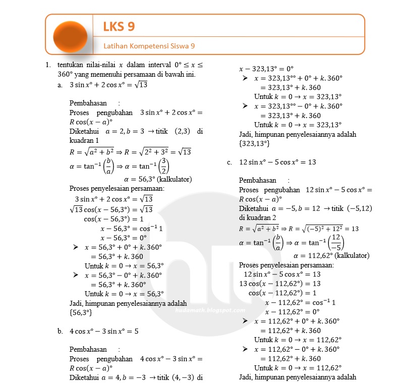 Detail Contoh Soal Trigonometri Kelas 11 Nomer 50