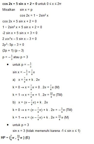 Detail Contoh Soal Trigonometri Kelas 11 Nomer 7