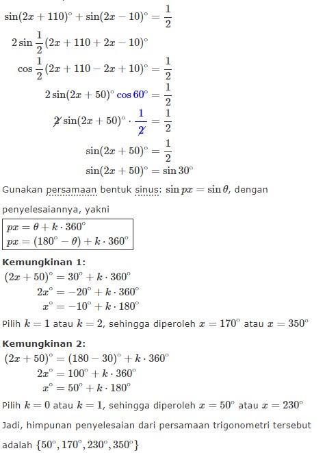 Detail Contoh Soal Trigonometri Kelas 12 Nomer 33