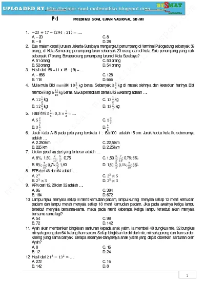 Detail Contoh Soal Try Out Sd Nomer 2