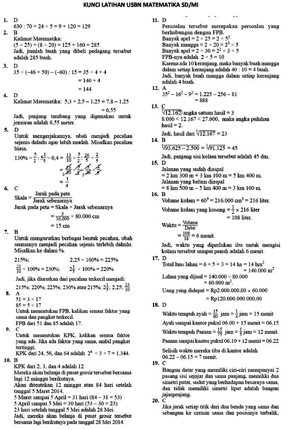 Detail Contoh Soal Try Out Sd Nomer 7