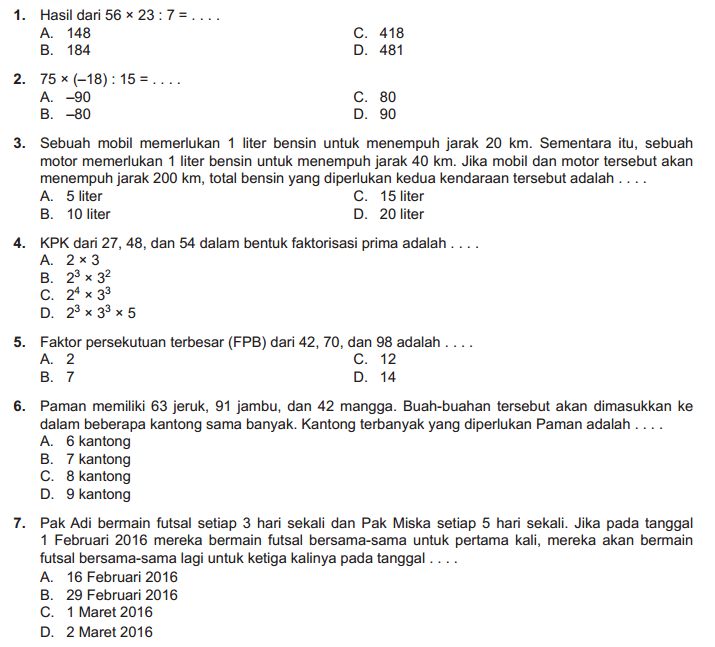 Detail Contoh Soal Try Out Sd Nomer 10