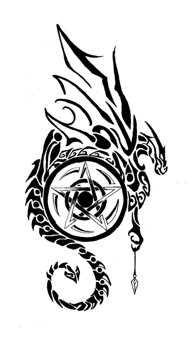 Detail Drachen Tattoo Vorlage Nomer 13