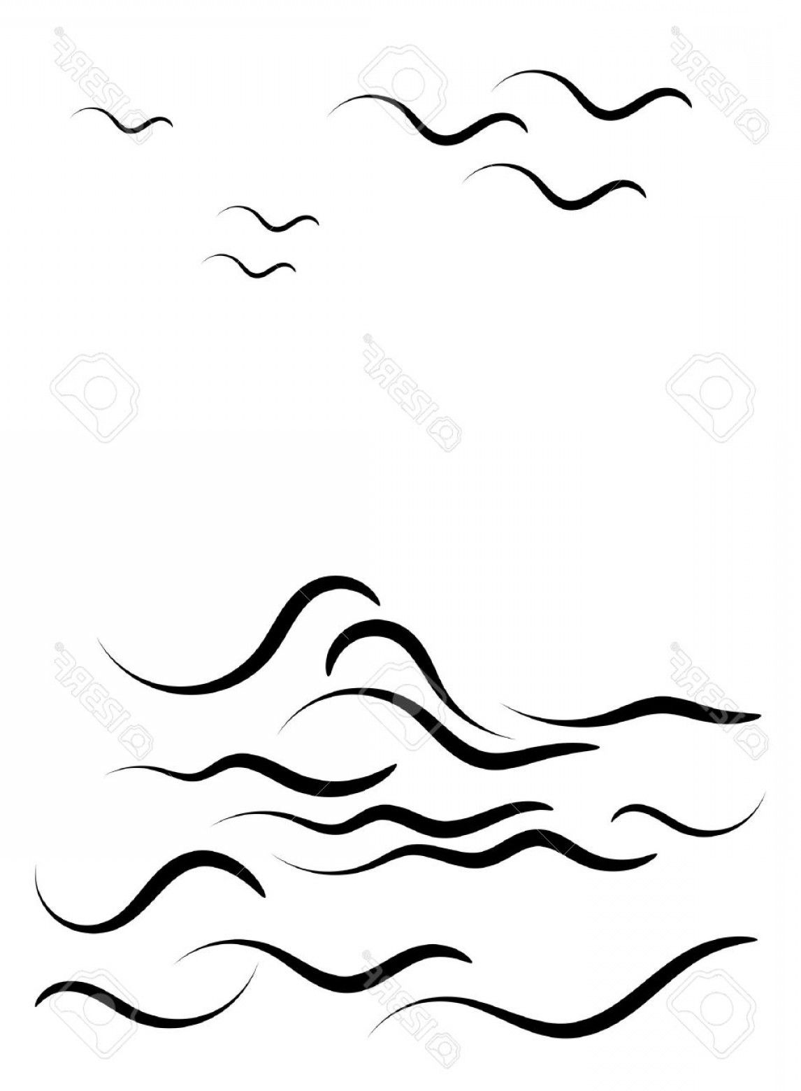 Detail Line Wave Art Nomer 9
