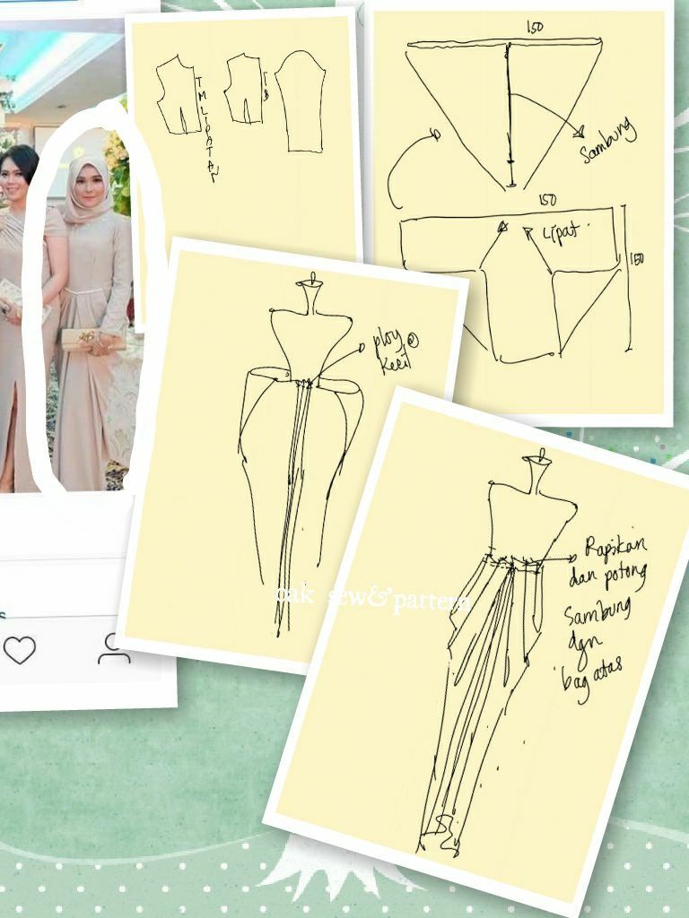 Detail Gambar Long Dress Jahit Nomer 38