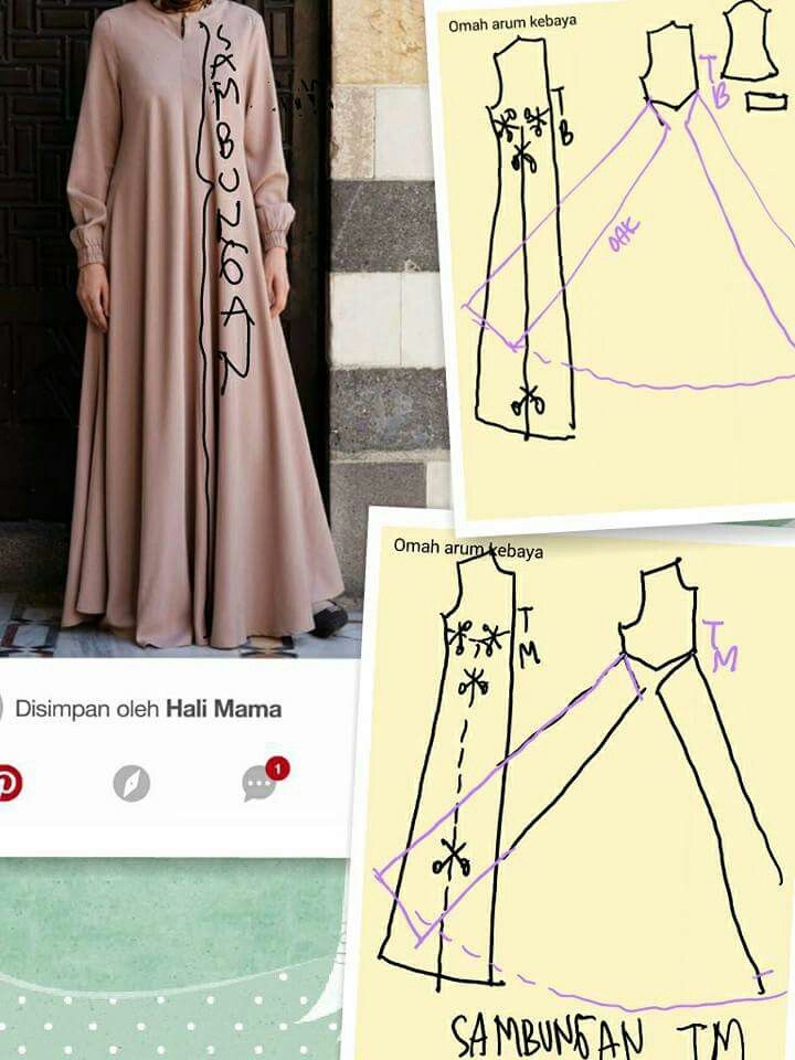 Detail Gambar Long Dress Jahit Nomer 10
