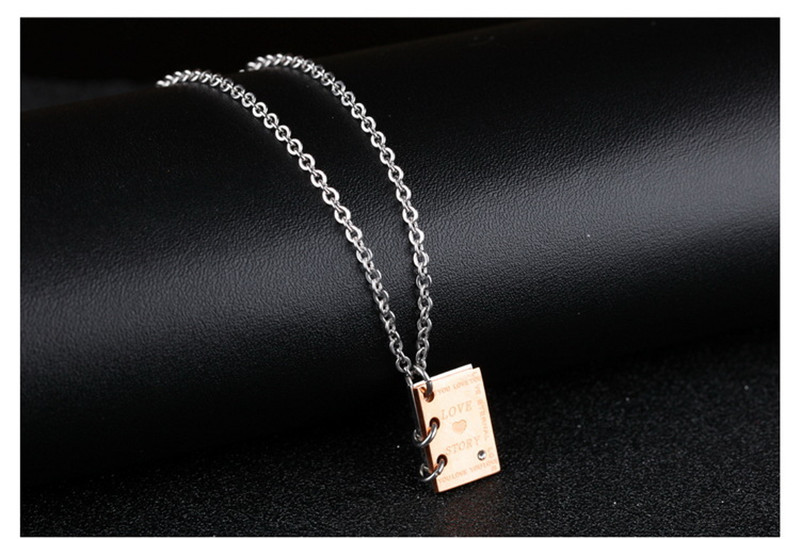 Detail Gambar Love Romantis Kalung Couple Love Warna Hitam Nomer 19