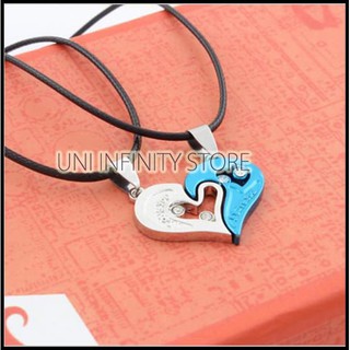 Detail Gambar Love Romantis Kalung Couple Love Warna Hitam Polos Nomer 15