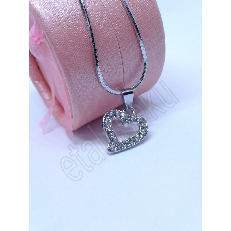 Detail Gambar Love Romantis Kalung Couple Love Warna Hitam Polos Nomer 35