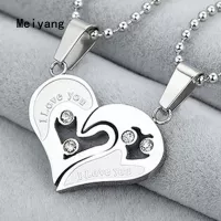 Detail Gambar Love Romantis Kalung Couple Love Warna Hitam Polos Nomer 41