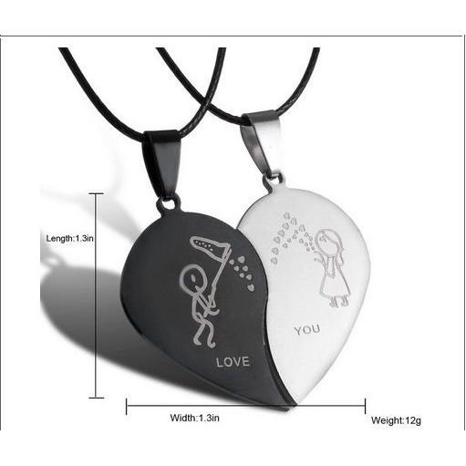 Detail Gambar Love Romantis Kalung Love Warna Hitam Nomer 48