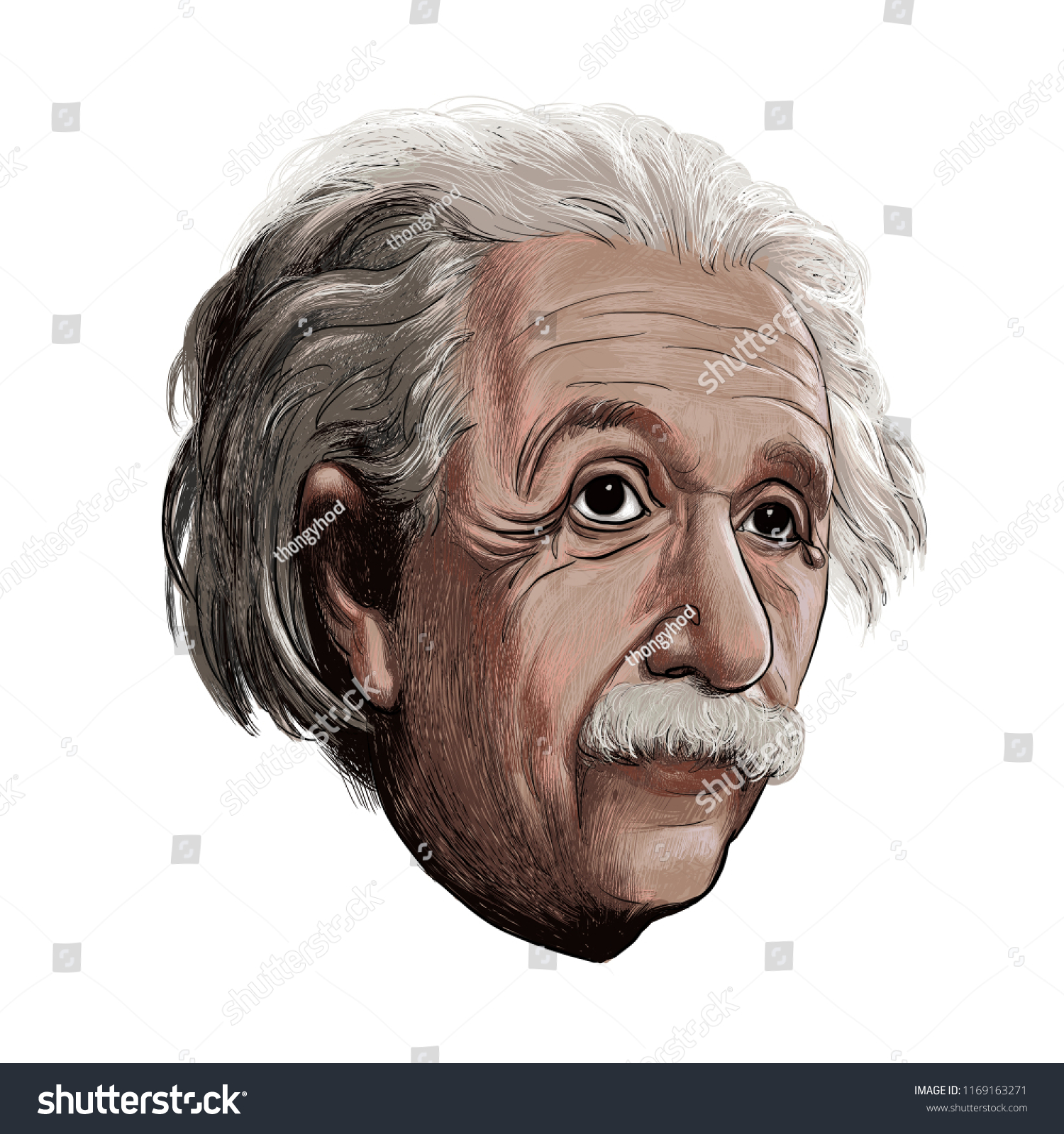 Gambar Lukisan Albert Einstein - KibrisPDR