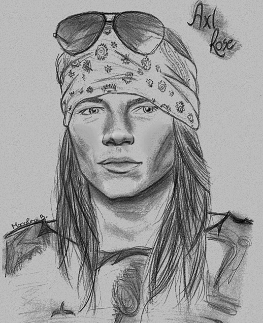 Gambar Lukisan Axl Rose - KibrisPDR