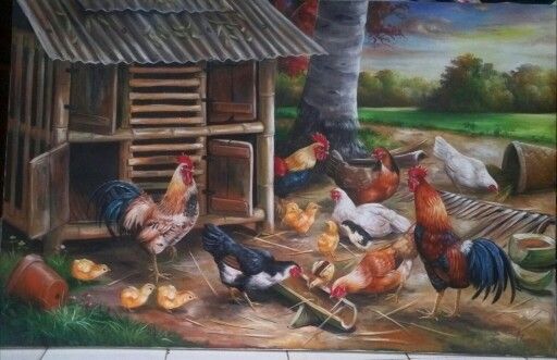 Detail Gambar Lukisan Ayam Nomer 8