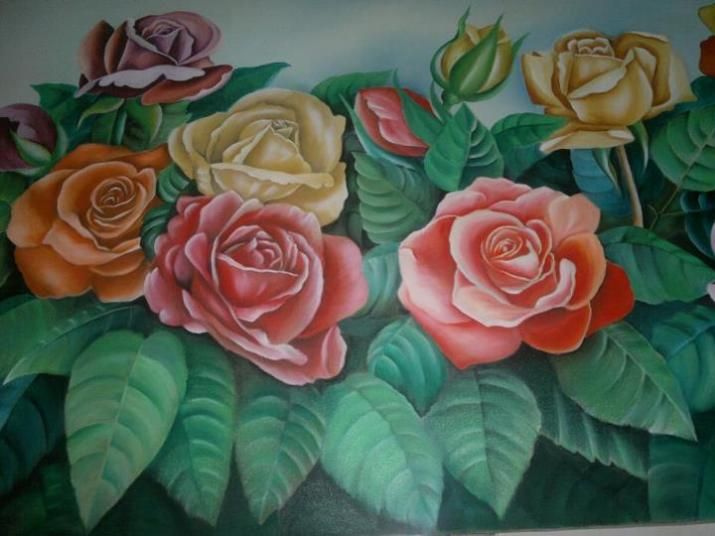 Detail Gambar Lukisan Bunga Berwarna Nomer 12