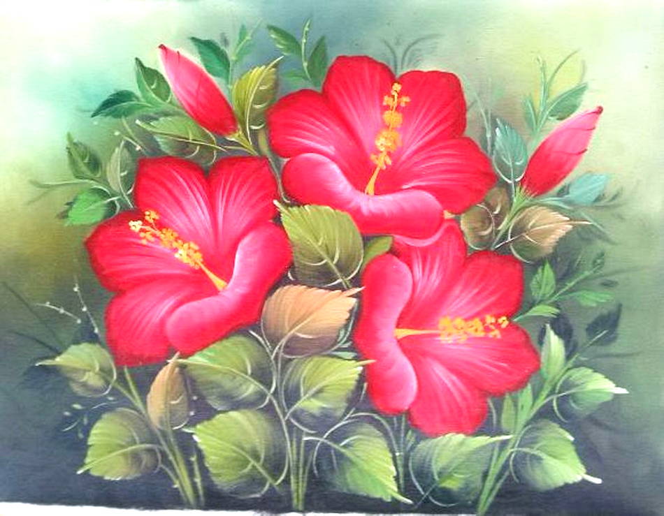 Detail Gambar Lukisan Bunga Berwarna Nomer 6
