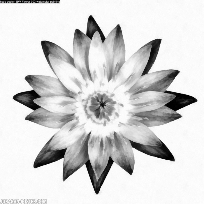 Detail Gambar Lukisan Bunga Hitam Putih Nomer 11