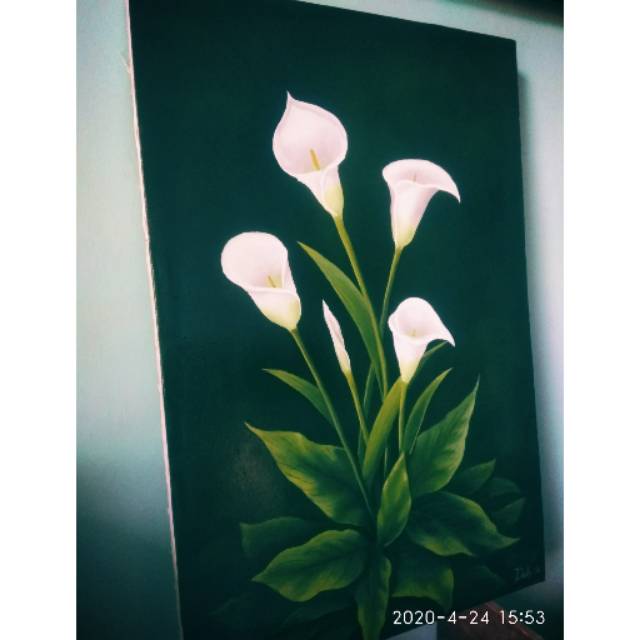 Gambar Lukisan Bunga Lily - KibrisPDR