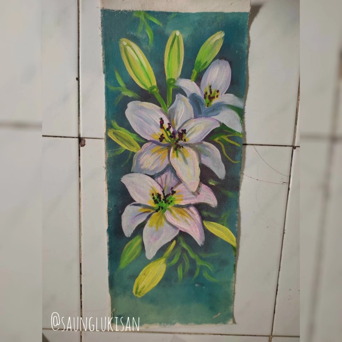 Detail Gambar Lukisan Bunga Lily Nomer 15