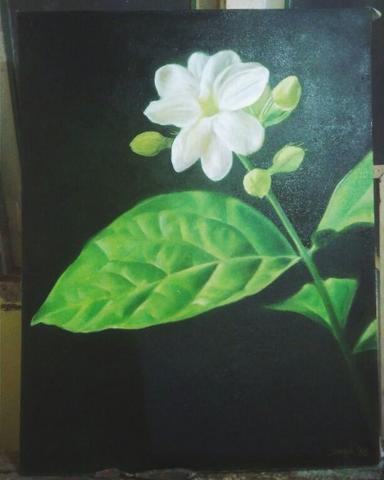 Detail Gambar Lukisan Bunga Melati Nomer 3