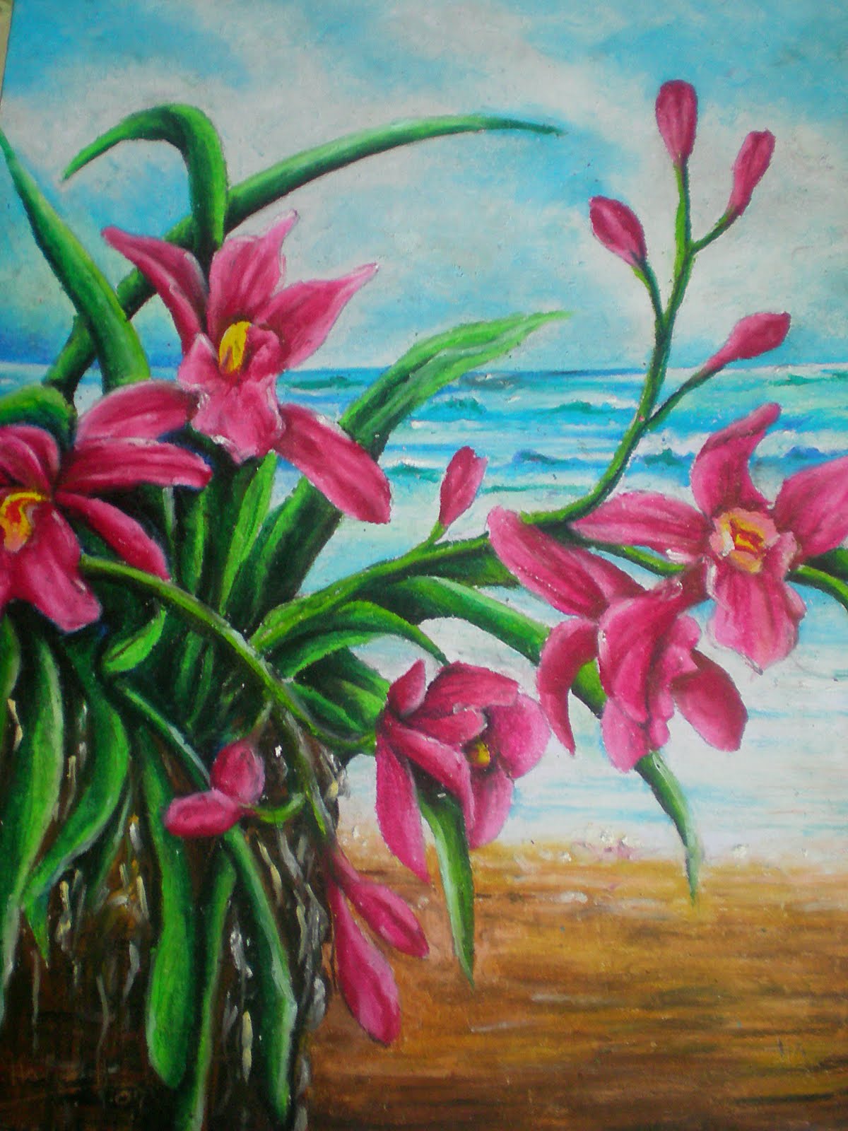 Detail Gambar Lukisan Bunga Orkid Nomer 10