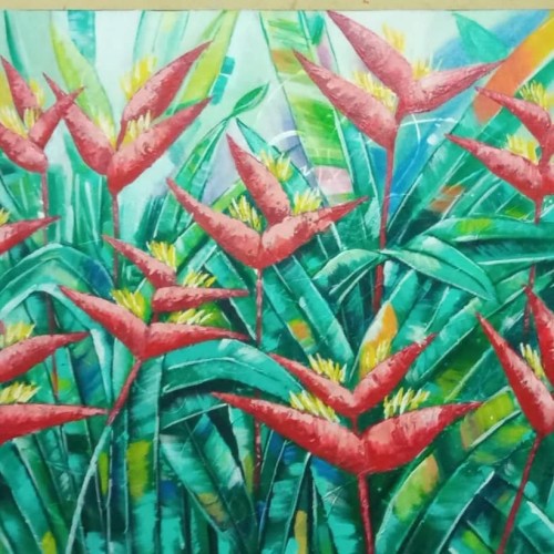 Gambar Lukisan Bunga Pisang Bali - KibrisPDR