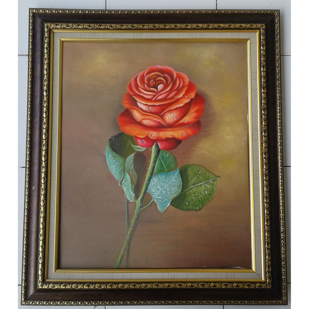 Detail Gambar Lukisan Bunga Rose Nomer 13