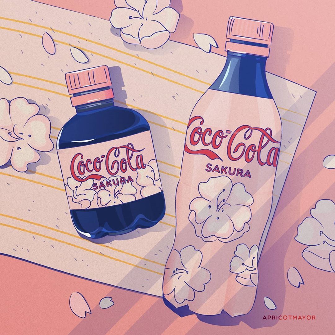 Detail Gambar Lukisan Bunga Sakura Dari Botol Coca Cola Nomer 37