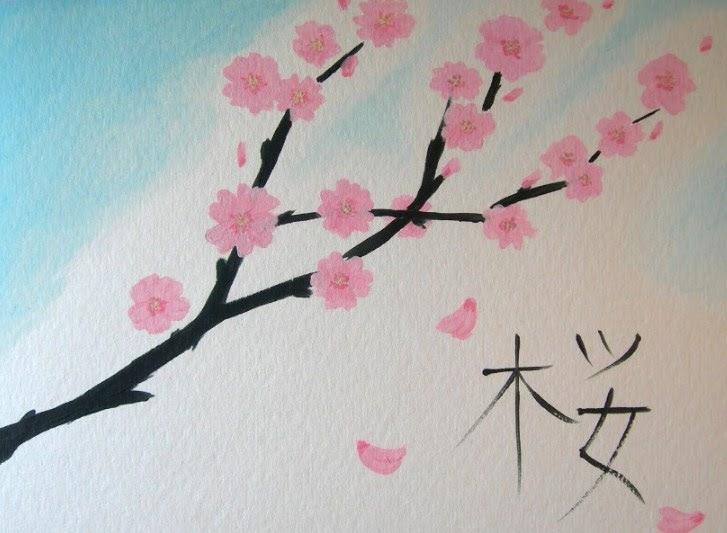 Detail Gambar Lukisan Bunga Sakura Dengan Pensil Nomer 21