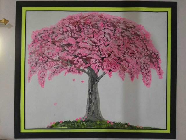 Detail Gambar Lukisan Bunga Sakura Dengan Pensil Nomer 47