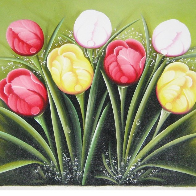 Detail Gambar Lukisan Bunga Tulip Nomer 21