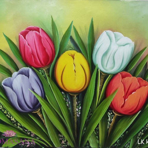 Detail Gambar Lukisan Bunga Tulip Nomer 31