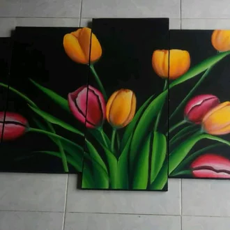 Detail Gambar Lukisan Bunga Tulip Nomer 51