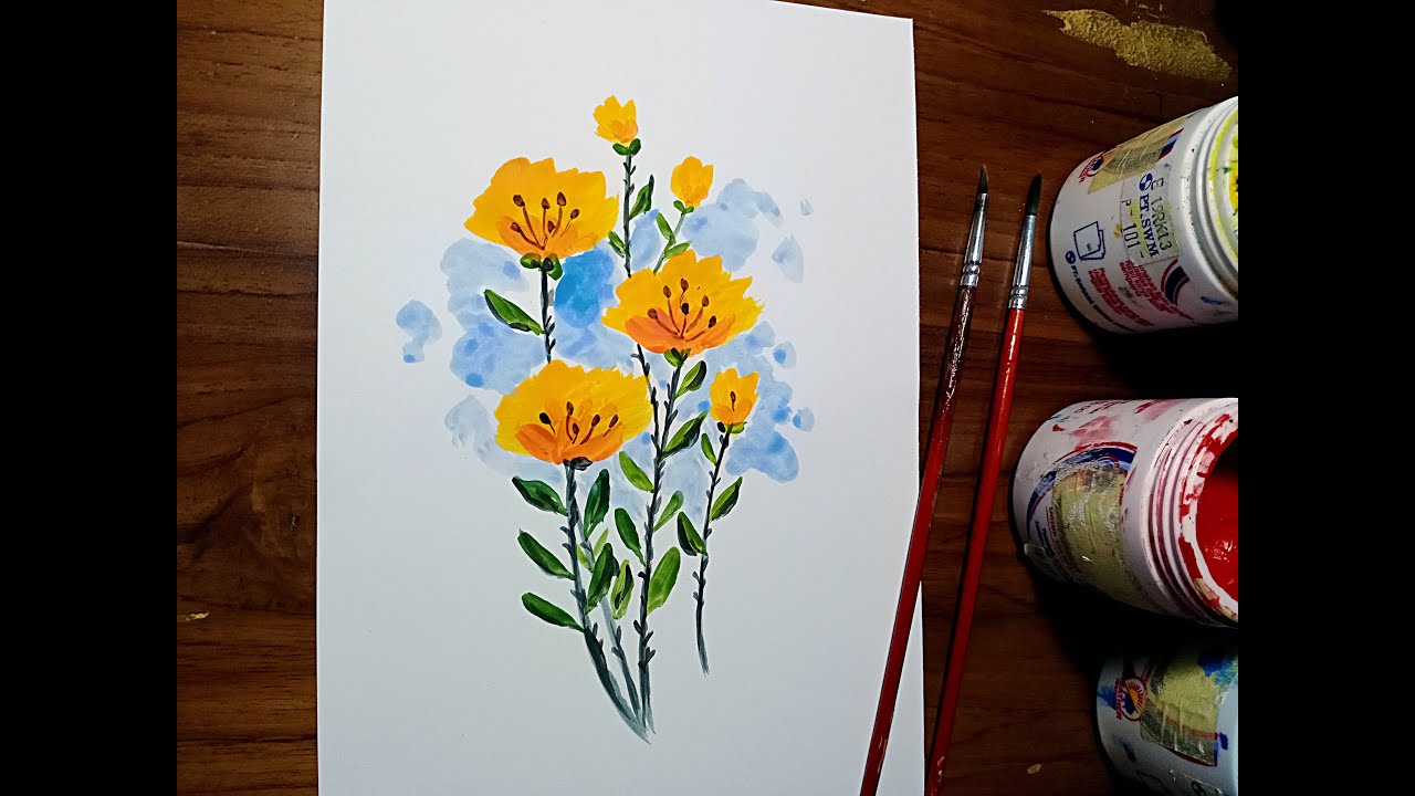 Detail Gambar Lukisan Bunga Yang Mudah Di Gambar Nomer 2