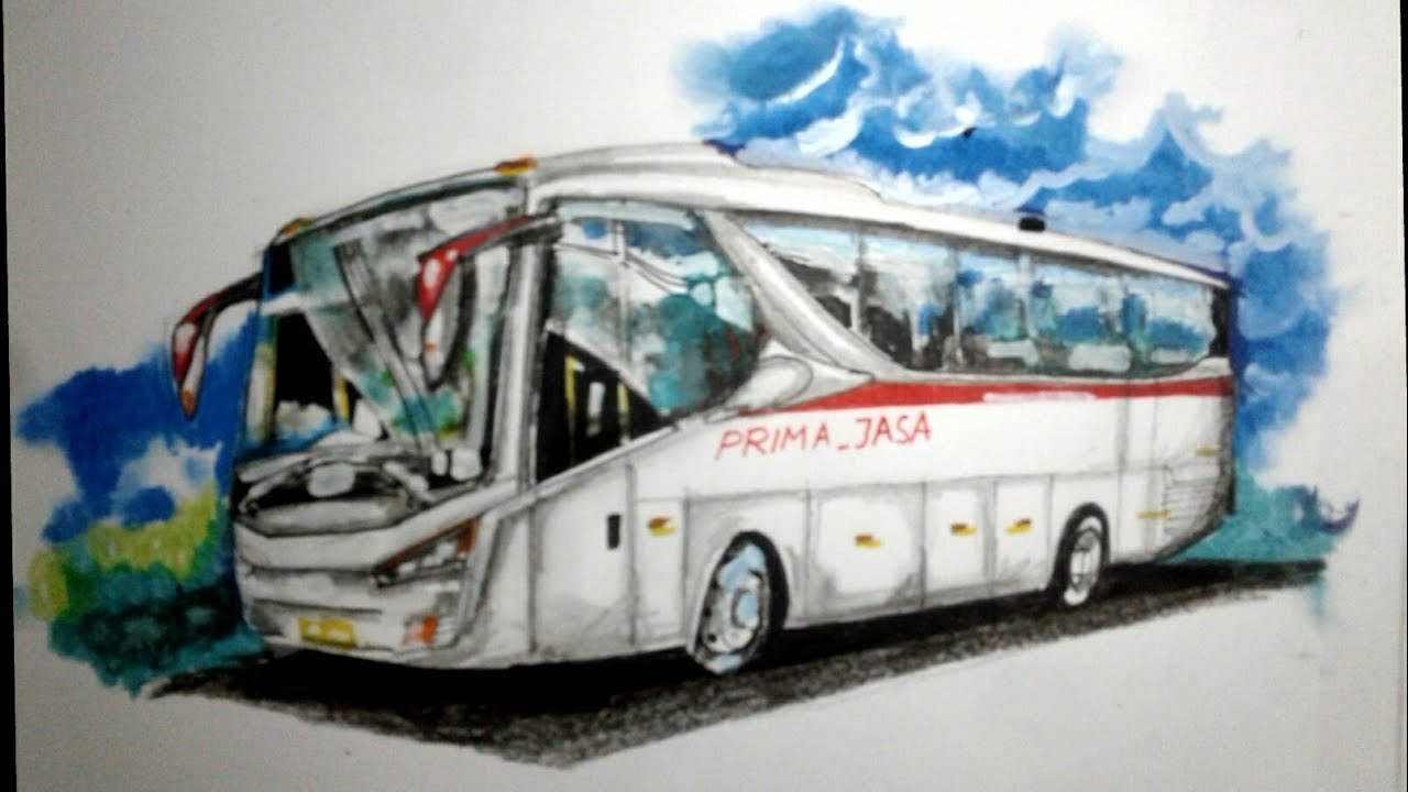 Detail Gambar Lukisan Bus Nomer 42