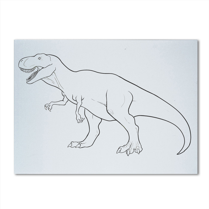 Detail Gambar Lukisan Dinosaur T Rex Dan Pemandangan Berwarna Nomer 34