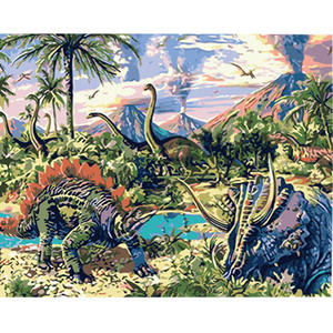 Detail Gambar Lukisan Dinosaur T Rex Dan Pemandangan Berwarna Nomer 53