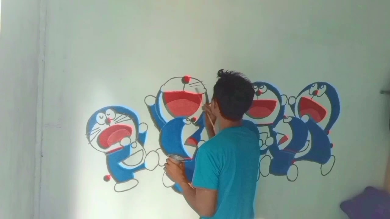 Detail Gambar Lukisan Doraemon Di Dinding Kamar Nomer 44