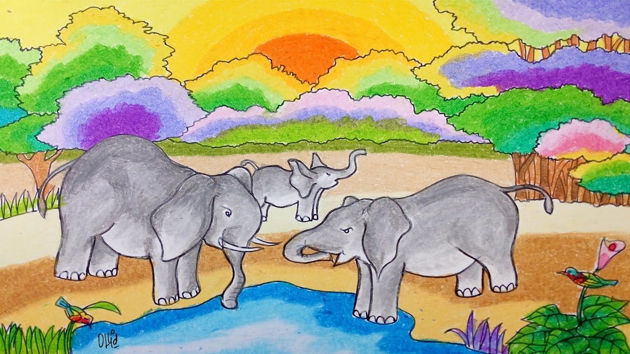 Detail Gambar Lukisan Gajah Nomer 31