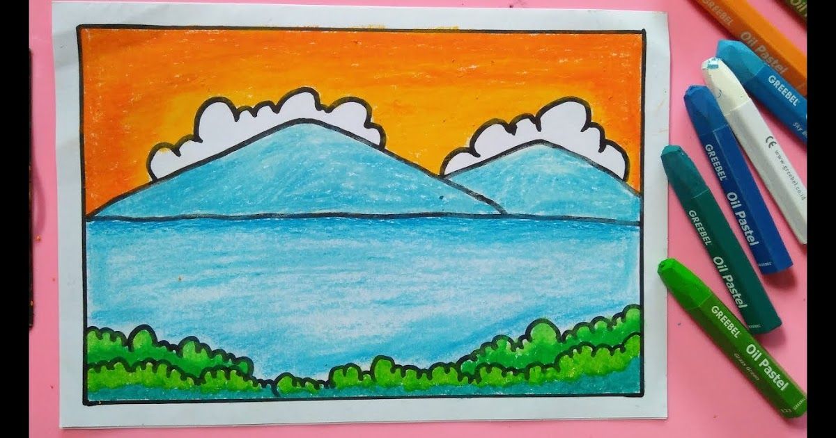 Detail Gambar Lukisan Gunung Yang Mudah Pensil Nomer 21