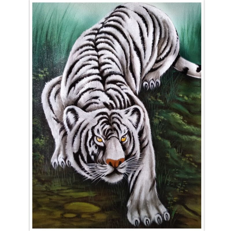 Gambar Lukisan Harimau Putih - KibrisPDR