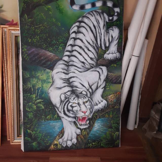 Detail Gambar Lukisan Harimau Putih Nomer 27