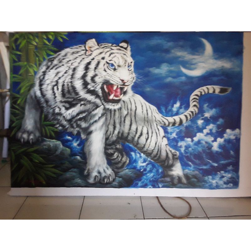 Detail Gambar Lukisan Harimau Putih Nomer 31