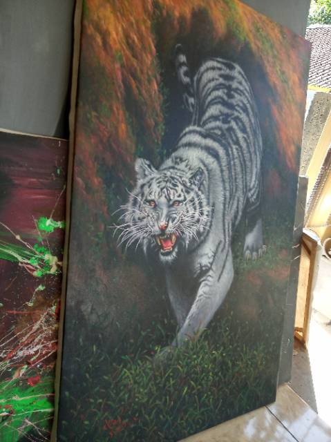 Detail Gambar Lukisan Harimau Putih Nomer 45