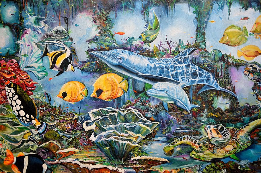 Detail Gambar Lukisan Hewan Laut Nomer 31